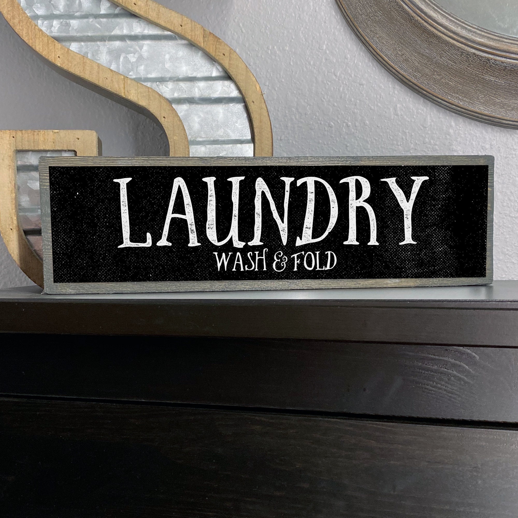 Laundry Wash And Fold Laundry Room Decor Laundry Wall Sign  Etsy