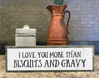 I Love You More - Southern Signs For Home – Southern Sayings Home Decor - Cute Rustic Wall Decor Art - Farmhouse Decorations