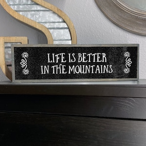 Life Is Better In The Mountains - Handmade Metal Wood Cabin Decor– Cabin Signs Decor Art - Farmhouse Decorations – Cabin Rules