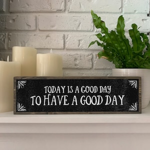 Inspirational Wood & Metal Sign: Positive Quote Wall Art
