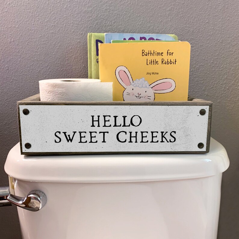 Hello Sweet Cheeks Bathroom Box Cute & Funny Rustic Etsy