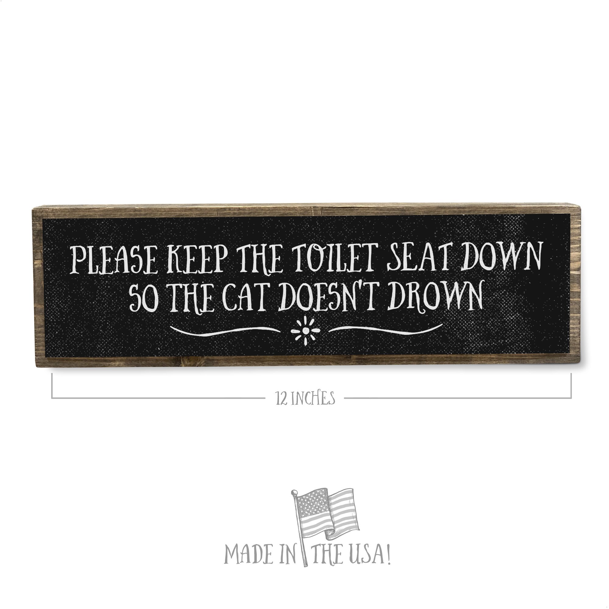 Please Keep the Toilet Seat Down so the Cat Doesnt Drown Etsy Canada