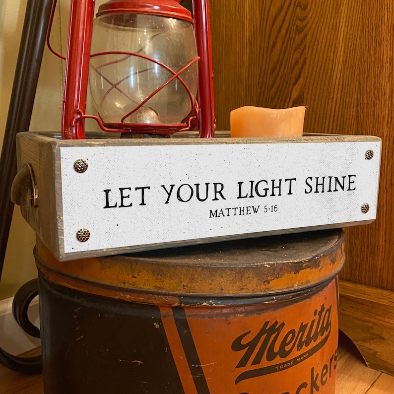 Wood Boxes With Sayings Let Your Light Shine \u2013 Bible Verse Box \u2013 Decorative Storage Box