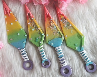 Rainbow Prop Shaker and Non-Shaker Resin Kunai