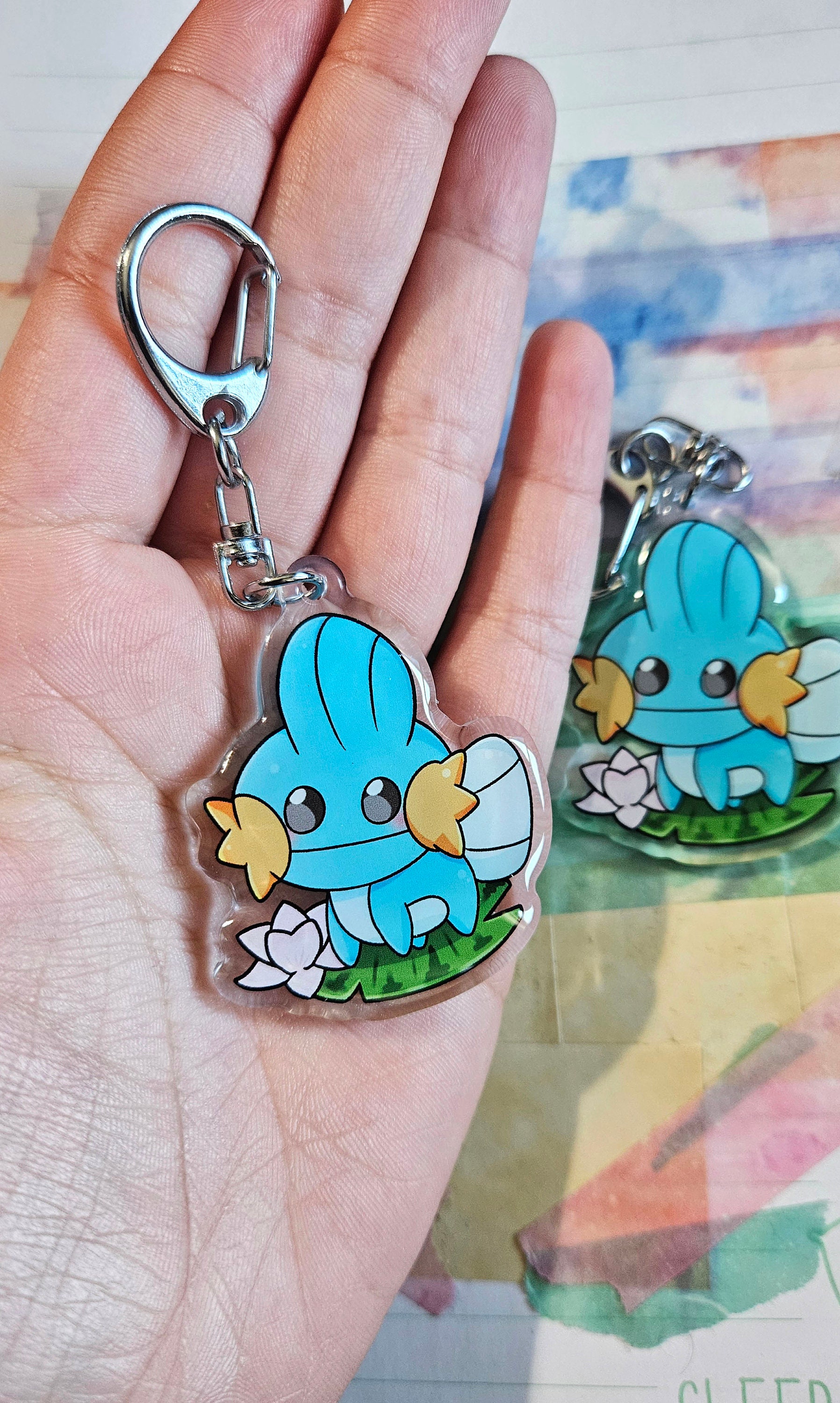 2インチ ミズゴロウ ポケモン キーホルダー 携帯チャーム - Etsy 日本