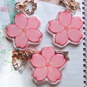 i[LAST BATCH] 2.5" Crystal Acrylic Sakura Phone Charm