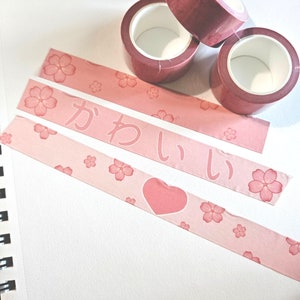 i[LAST BATCH] Sakura Kawaii Pastell Pink Washi Tape, 2 cm x 10 m