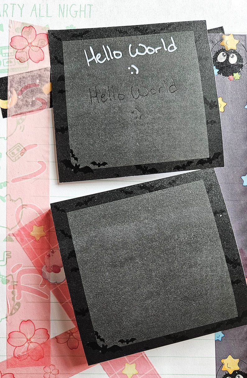 I[last Batch]goth Black and Gray Bat Sticky Notes - Etsy