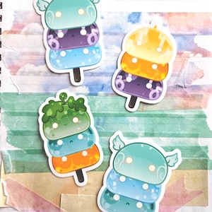 Genshin Slimes Dango Vinyl 2.5&quot; Sticker Pack | 4 total