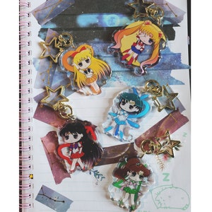 2&quot; Sailor Guardian Scouts Inner Senshi Chibi Acrylic Phone Charms