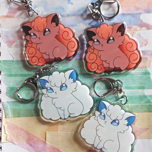 i[LAST BATCH] 2&quot; Vulpix Pokemone Alolan Acrylic Phone Charm