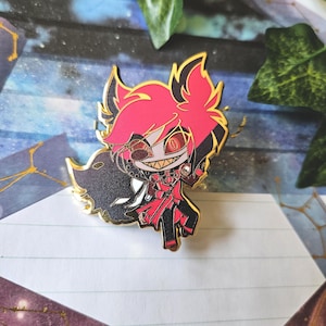 i[LAST BATCH] 2&quot; Alastor Hazbin Hotel Enamel Pin