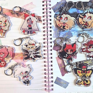 2&quot; Hazbin Hotel Chibi Keychain Phone Charm