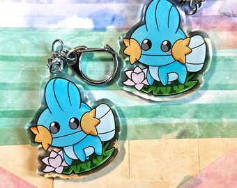 2" Mudkip Pokemone sleutelhanger telefoonbedel