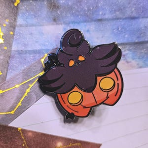 1.5&quot; Pumpkaboo Pokemone Hard Enamel Pin