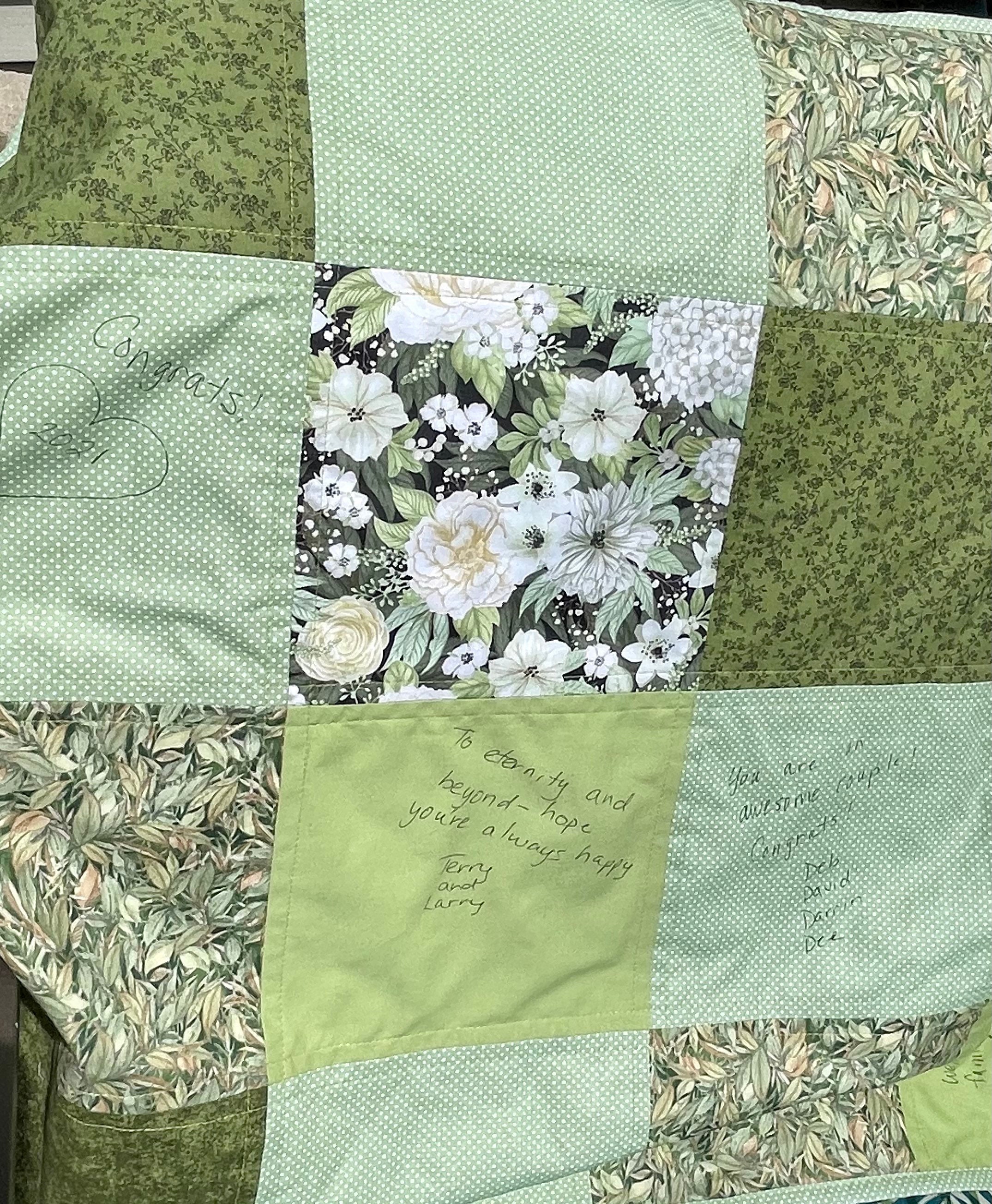 Wedding Graduation Retirement Quilts Signed by Guests Etsy