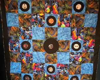 Classic Rock Music Quilt gift for music lovers