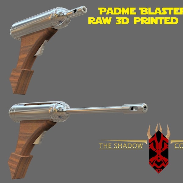 Padme Blaster | Raw 3D Printed Kit | ELG-3A | Q2| Padme Amidala | Naboo | Star Wars Blaster | Star Wars Cosplay