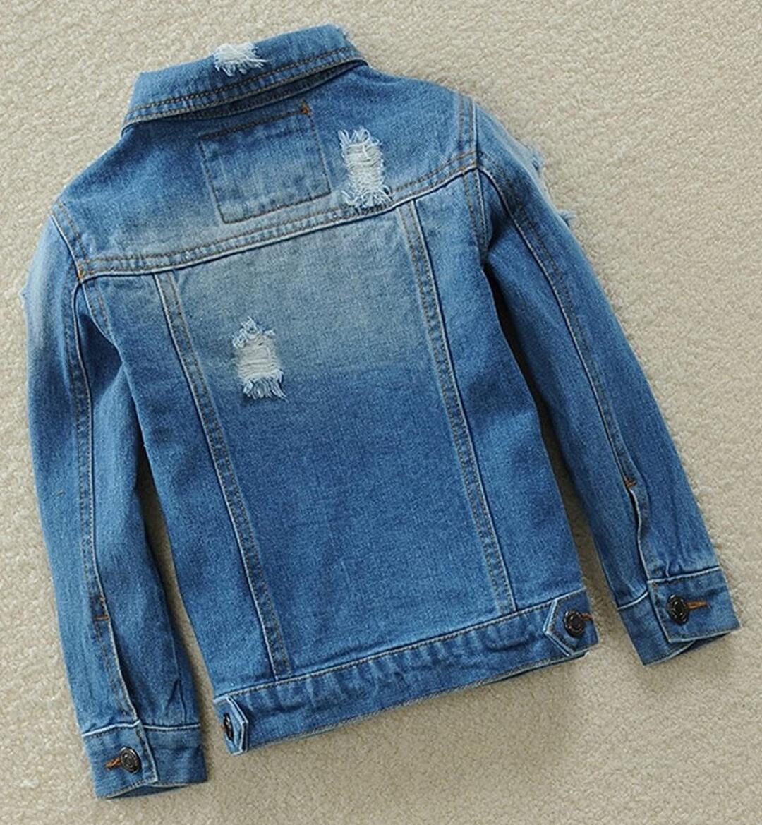 Boys Distressed Denim Jacket Jean Jacket - Etsy