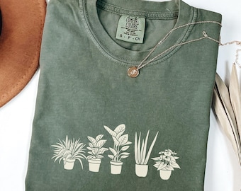 Plant lover shirt, comfort colors botanical gardening tshirt gift