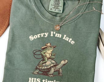Jesus Christian Shirts, Funny Frog & Turtle Tshirt Comfort Colors, Faith Gift for Mom