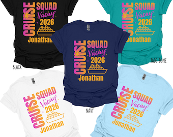 Group Cruise Shirt, Personalized Vacation Matching Family tshirt, Custom Squad Tee