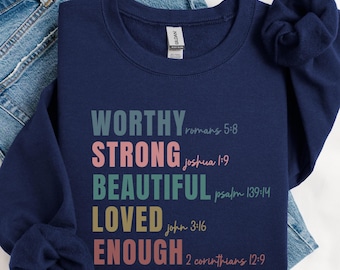 Christianity Sweatshirt Bible Verse Gift,  Christian Crewneck Religious sweaters