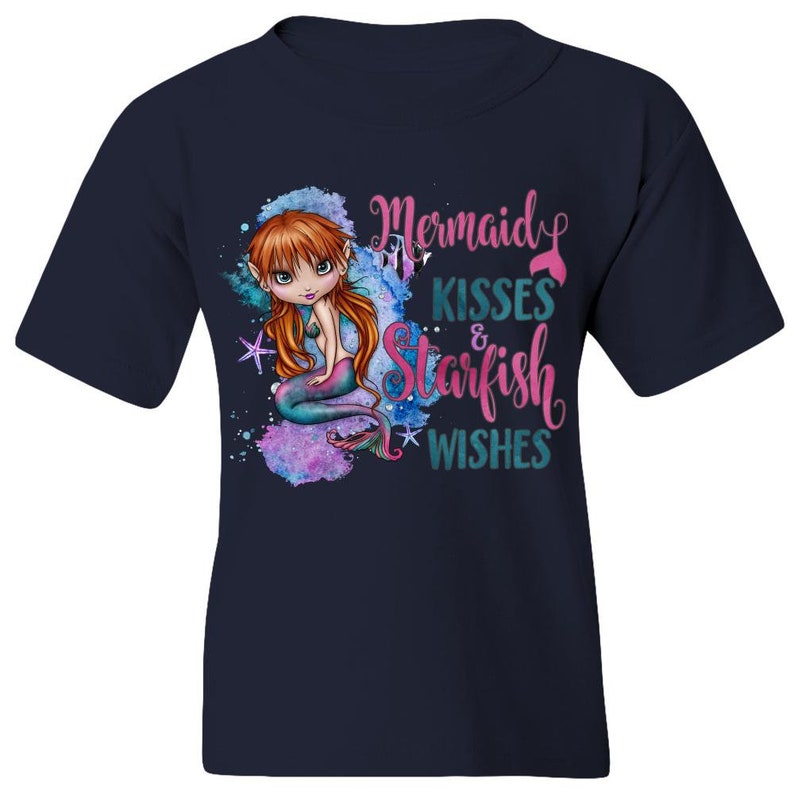 Girls Mermaid Tshirts Tees For Girls Youth Tees Summer Etsy