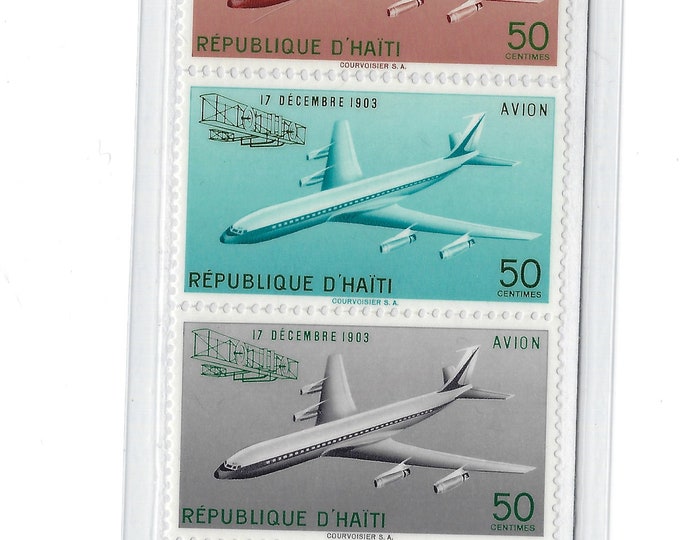 Haiti Airplanes Postage Stamps Bookmark - Features Flowers, Antique ...