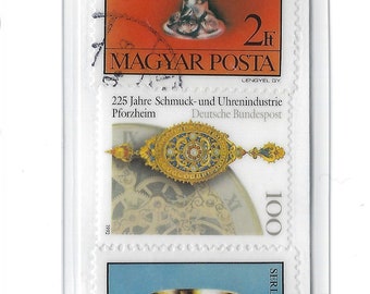 Decorative Metalwork Postage Stamps Bookmark