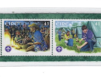Irish Scouts and Camping Postage Stamps Bookmark