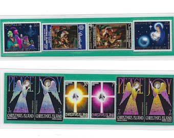 Pair of Christmas Island Postage Stamps Bookmarks