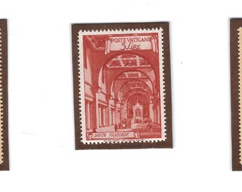 Set of 3 Classic Architecture Postage Stamp Frig Magnets