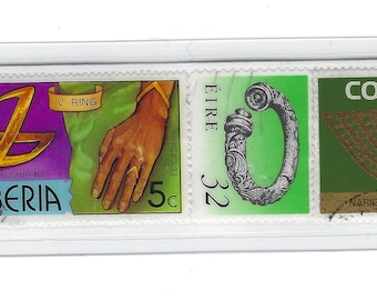 Metal Jewelry of the World Postage Stamps Bookmark