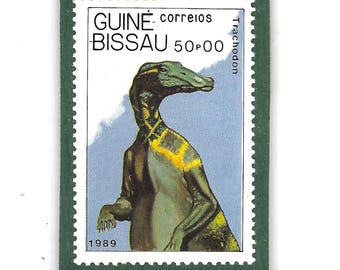 Trachodon Dinosaur Postage Stamp Magnet