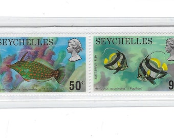 Exotic Fish of The Seychelles - Postage Stamps Bookmark