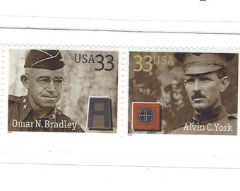 Distinguished American Soldiers Postage Stamps Bookmark