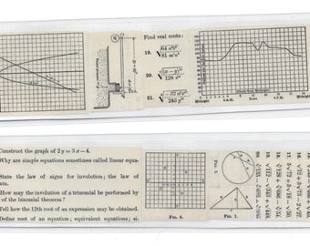 Pair of Textbook Equations and Graphs Bookmarks