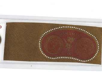 Gold Coins Postage Stamps Bookmark