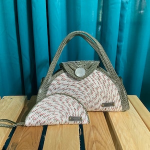 Monedero con asa superior de cuerda/cordón hecho a mano (la billetera se vende por separado)
