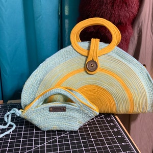 Monedero con asa superior de cuerda/cordón hecho a mano (la billetera se vende por separado)