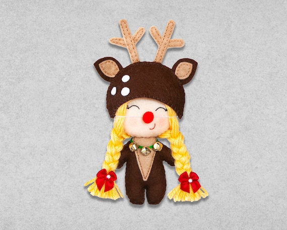 Pattern: Reindeer Doll - PDF Digital Sewing Tutorial Download