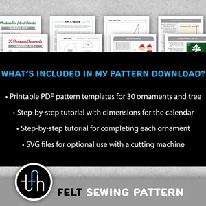 Sewing Pattern: Felt Christmas Advent Calendar image 2
