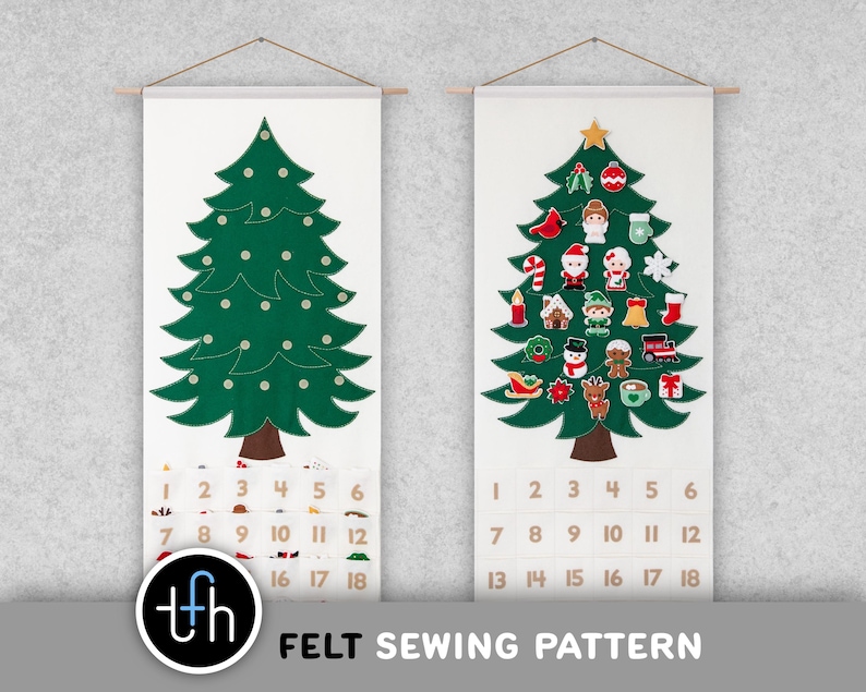 Sewing Pattern: Felt Christmas Advent Calendar image 4