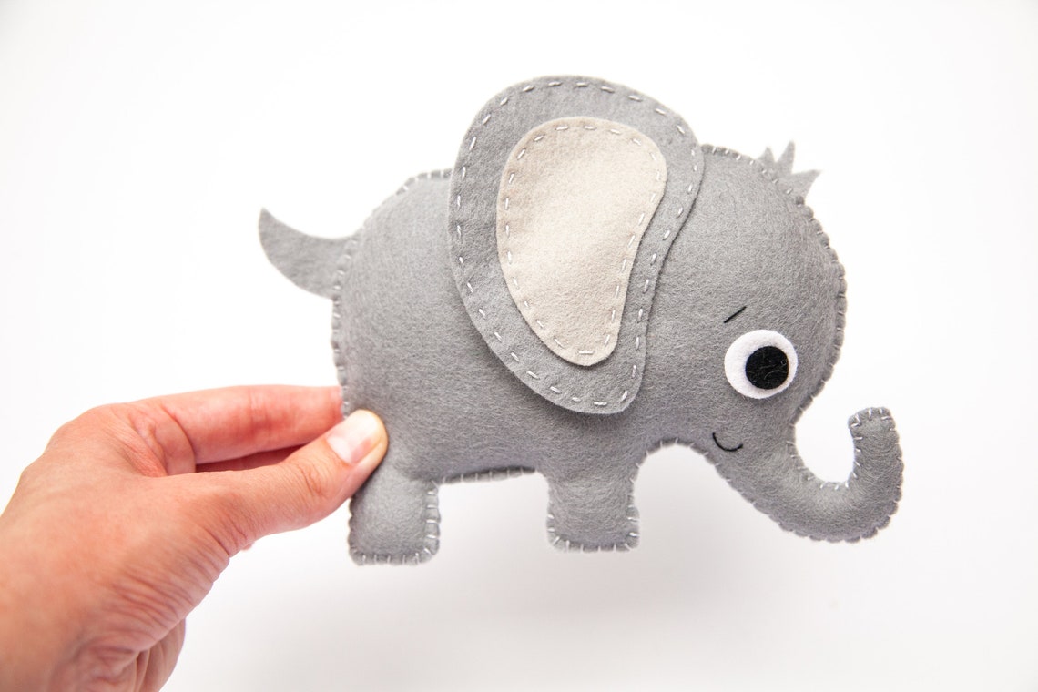 Pattern Felt Zoo Animals Lion Elephant Giraffe Zebra Etsy