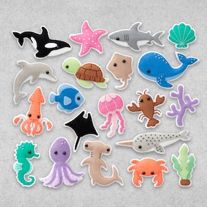 Felt Deep Sea Creatures Sewing Pattern (Digital Download)