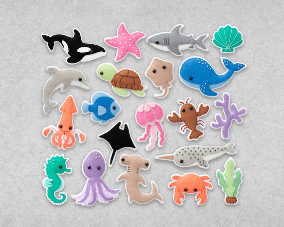 Felt Deep Sea Creatures Sewing Pattern (Digital Download)