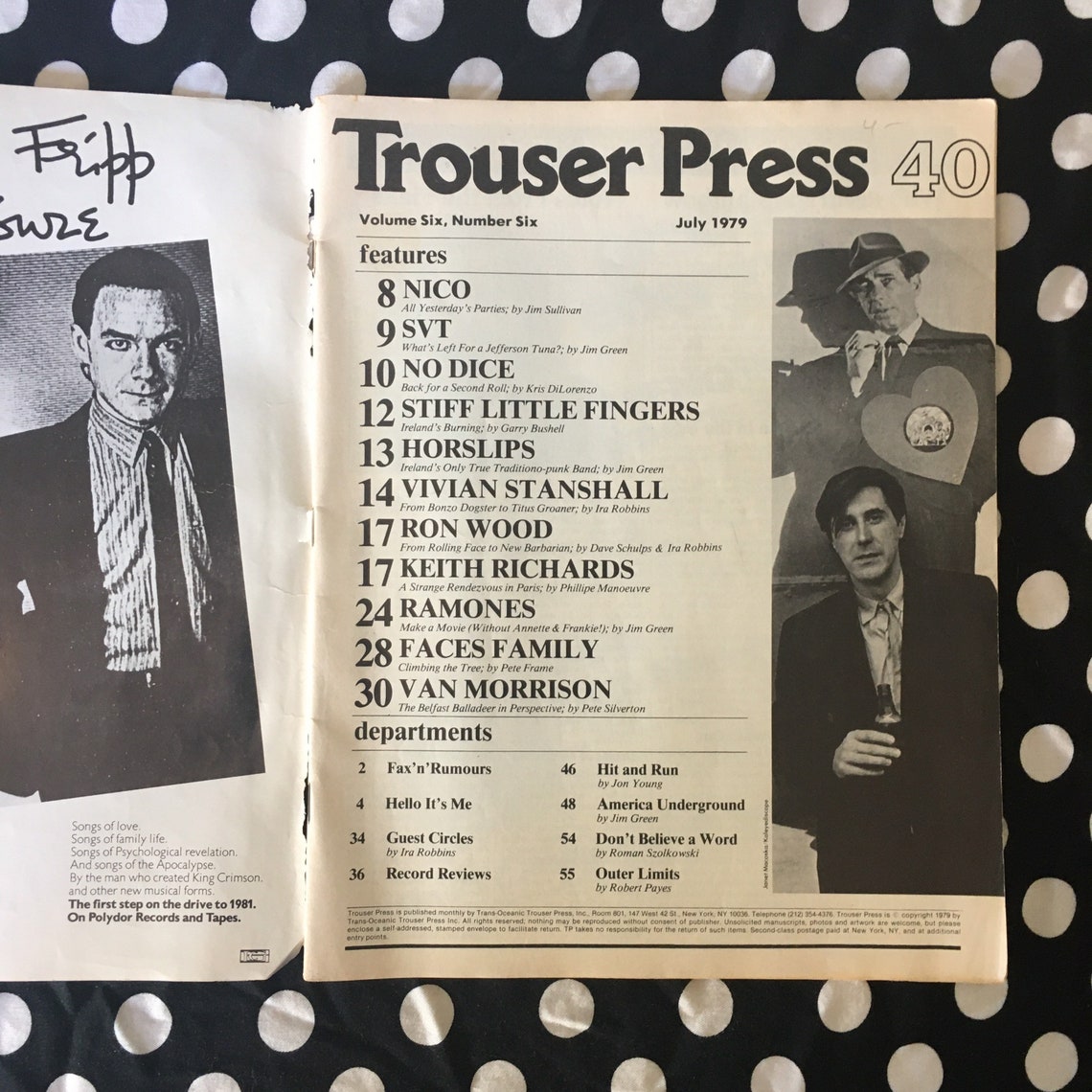 Trouser Press Magazine July 1979 Issue No. 40 Rolling Etsy