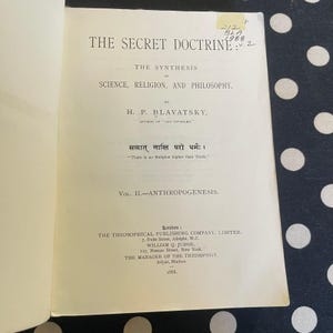 La Doctrina Secreta: Síntesis de Ciencia, Religión y Filosofía Vol. II - Antropogénesis de H.P. Blavatsky, 1988, Tapa blanda imagen 6