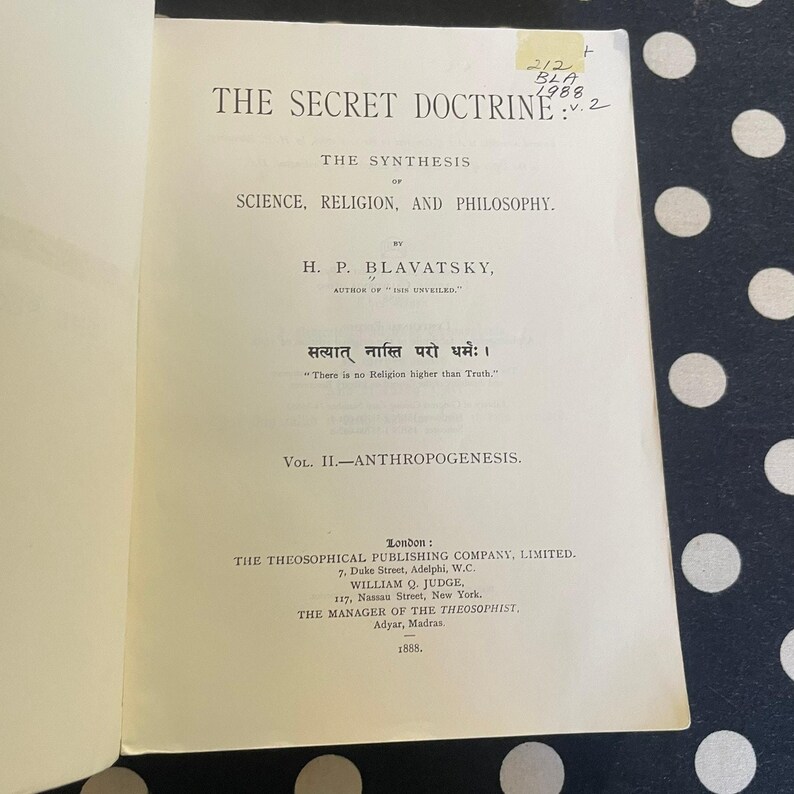 La Doctrina Secreta: Síntesis de Ciencia, Religión y Filosofía Vol. II - Antropogénesis de H.P. Blavatsky, 1988, Tapa blanda imagen 6